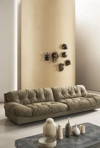 Minimalist Suede Sofa