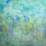 The Cottage Flowers Afar: Modern Abstract Painting - front