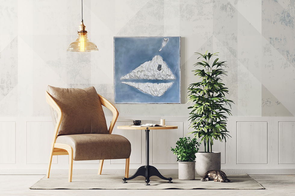 A 'Temporarily Sleeping' artwork on the wall