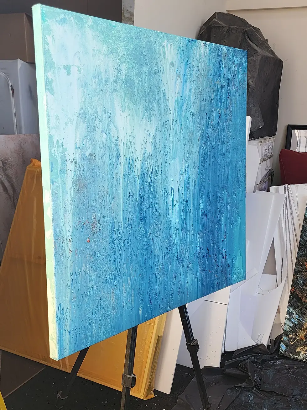 Abstract blue painting for sale
