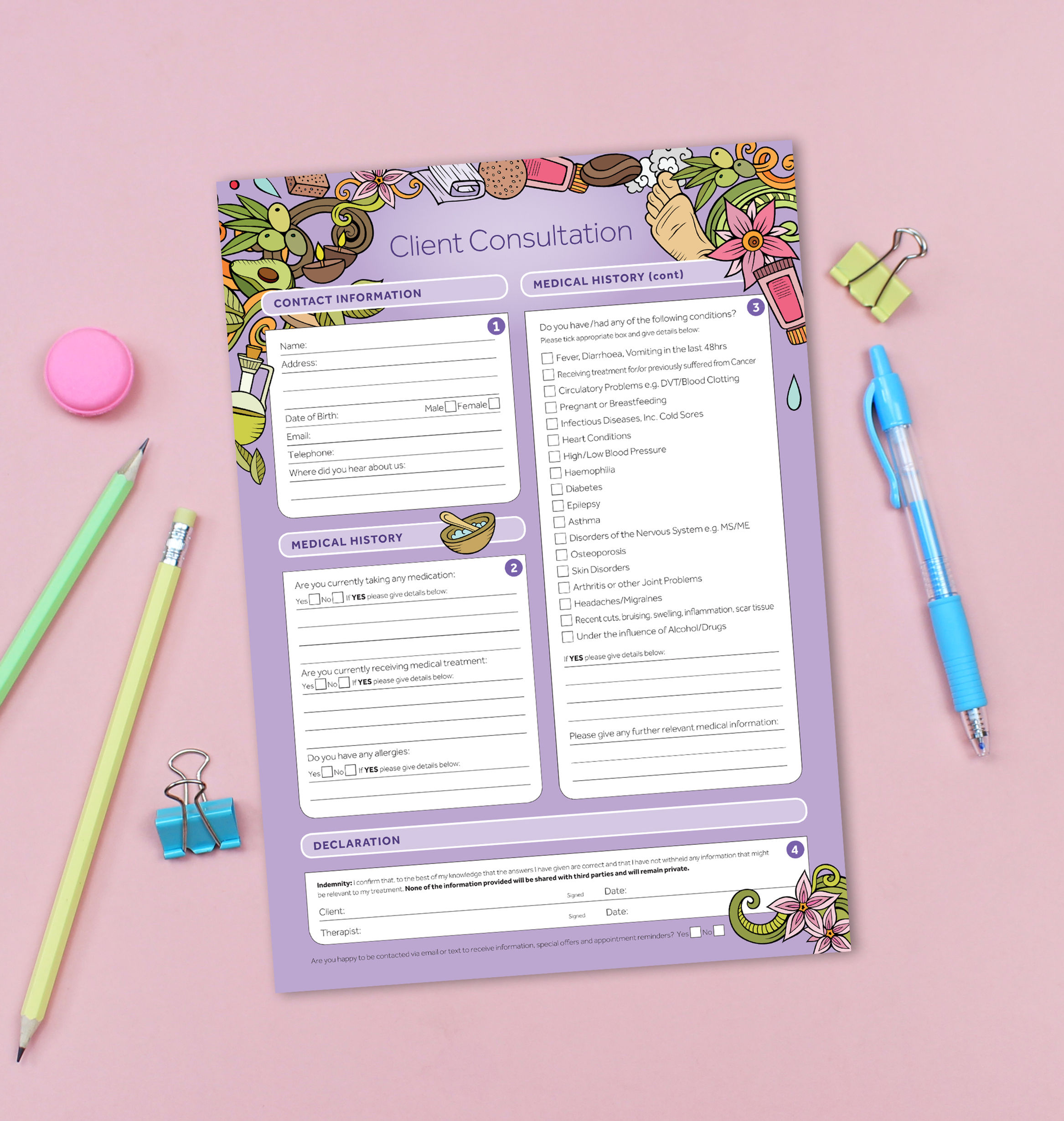 Short Consultation Form - Purple