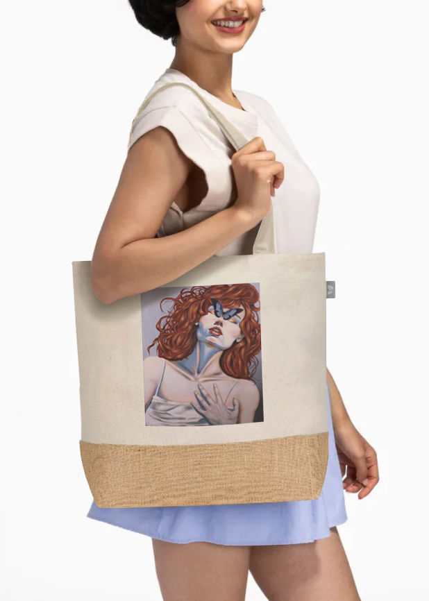 Thumbnail: Recycled Natural Tote - 2 Designs