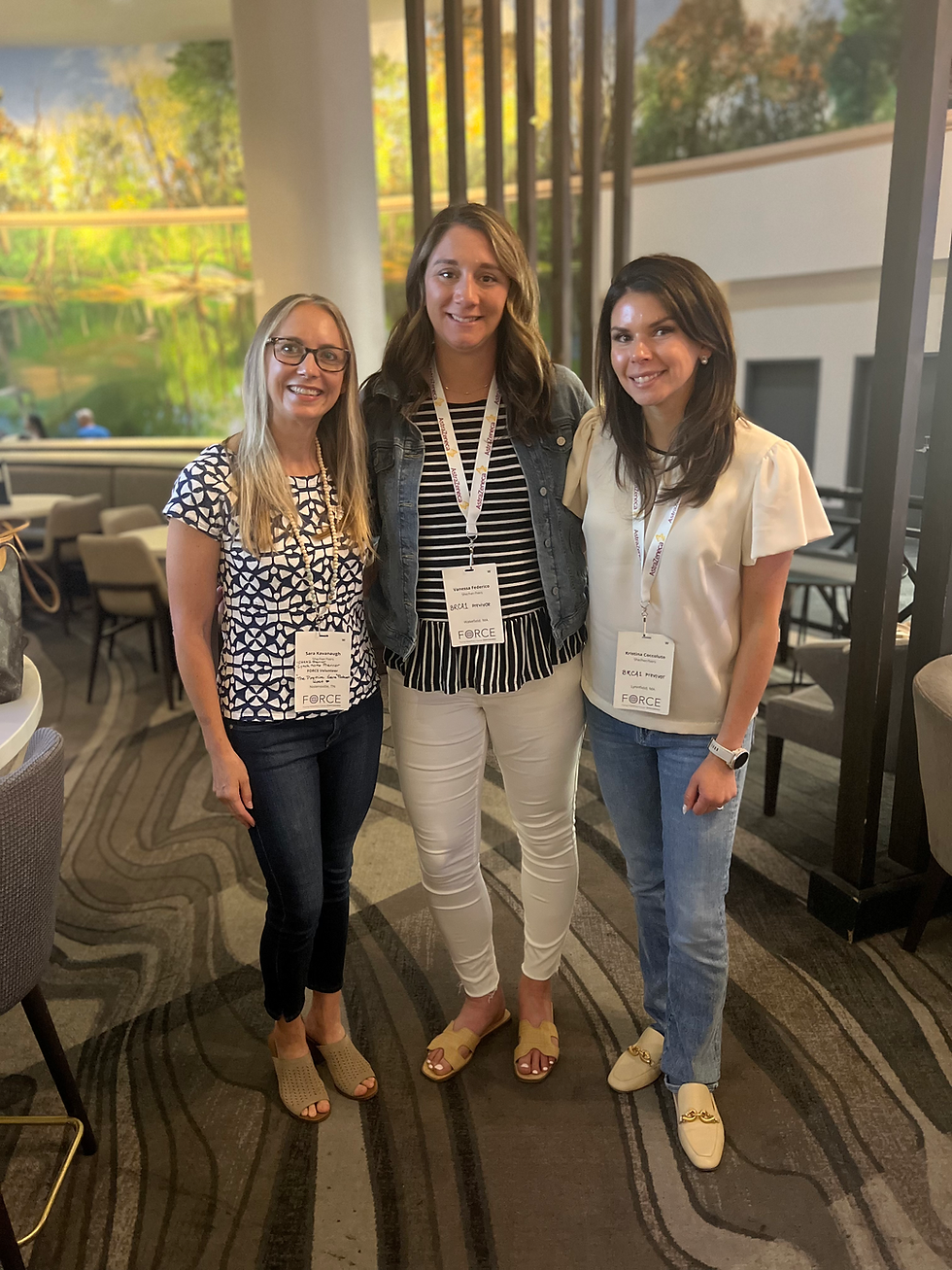 Sara Kavanaugh, Vanessa Federico and Kristina Coccoluto at the FORCE Conference in Philadelphia, PA (June 2024)