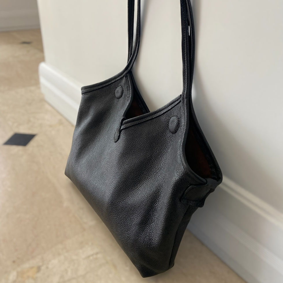 Miniature : Sac à main Dakota en cuir noir vue de face