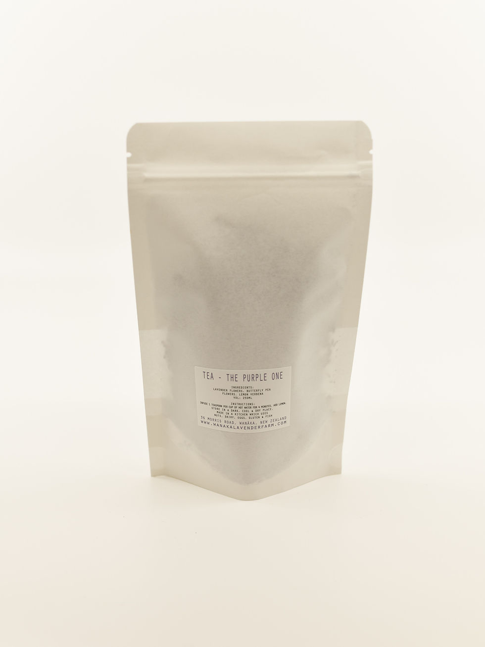 Thumbnail: the purple tea back and label