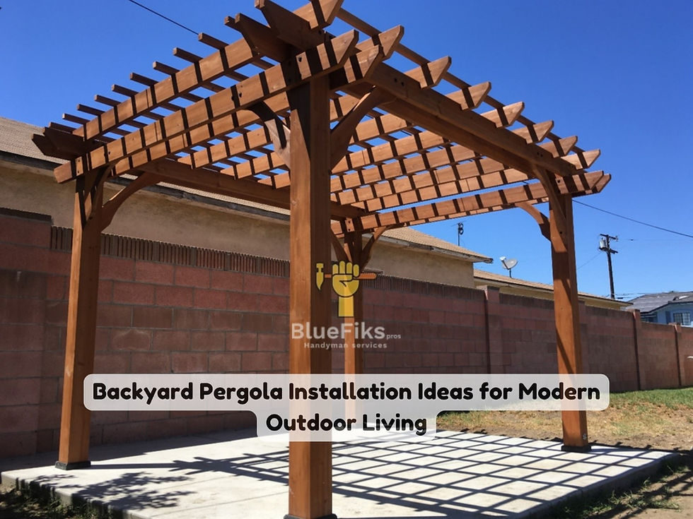 Backyard Pergola Installation