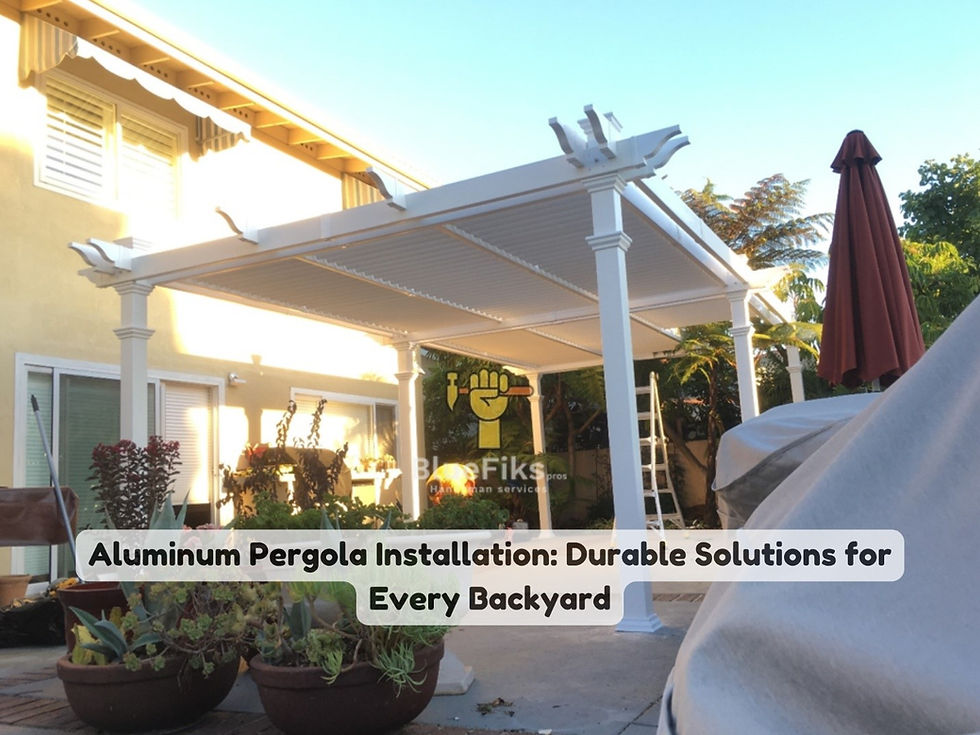 Aluminum Pergola Installation