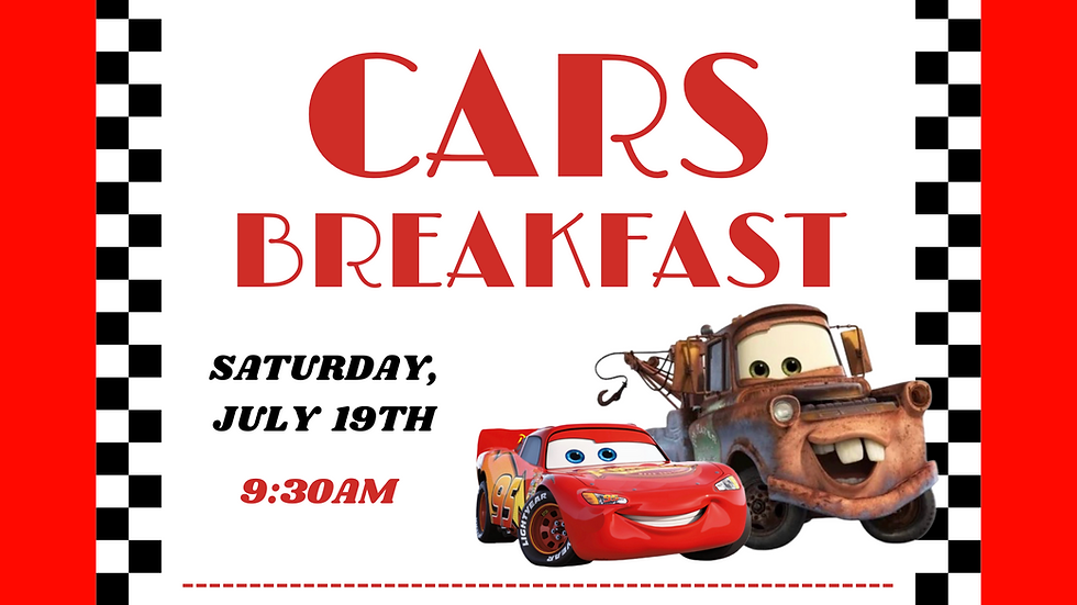 Cars Breakfast