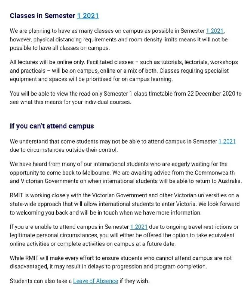 2021澳洲留学各校授课方式汇总!
