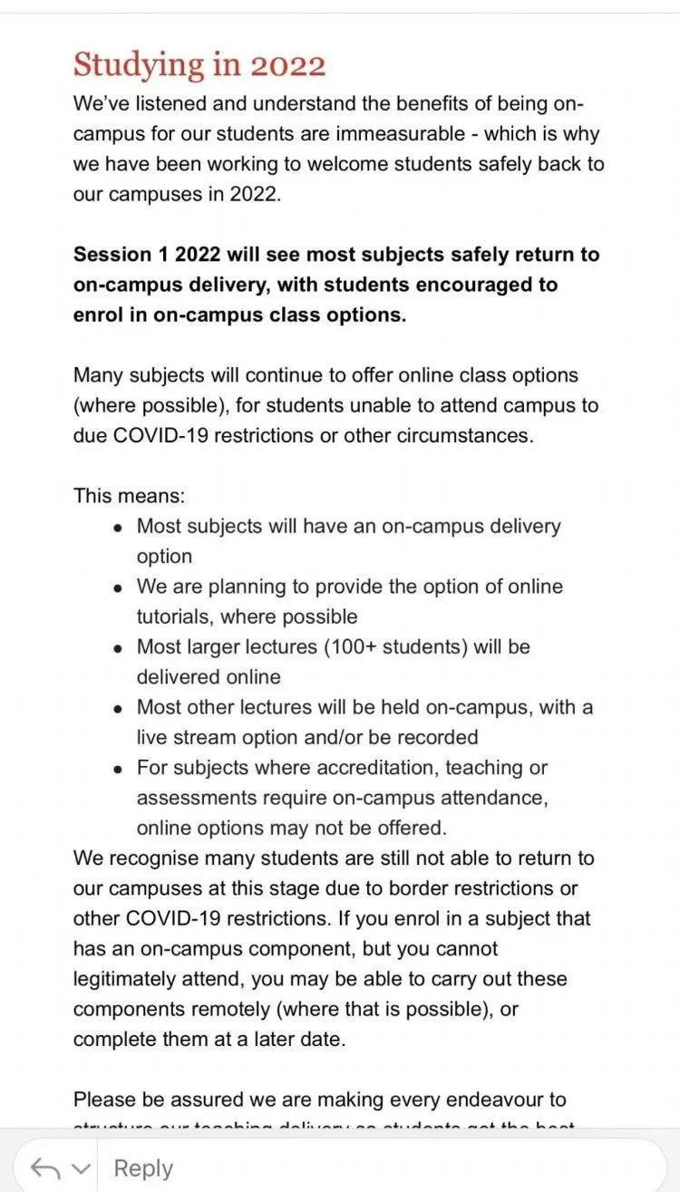澳洲大学公布强制返校专业,看看你的专业中了没?(附2022最新校历)