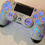 Thumbnail: PS4 TechFire Blue "Broken Rock" custom PS4 controller LED stone gaming *