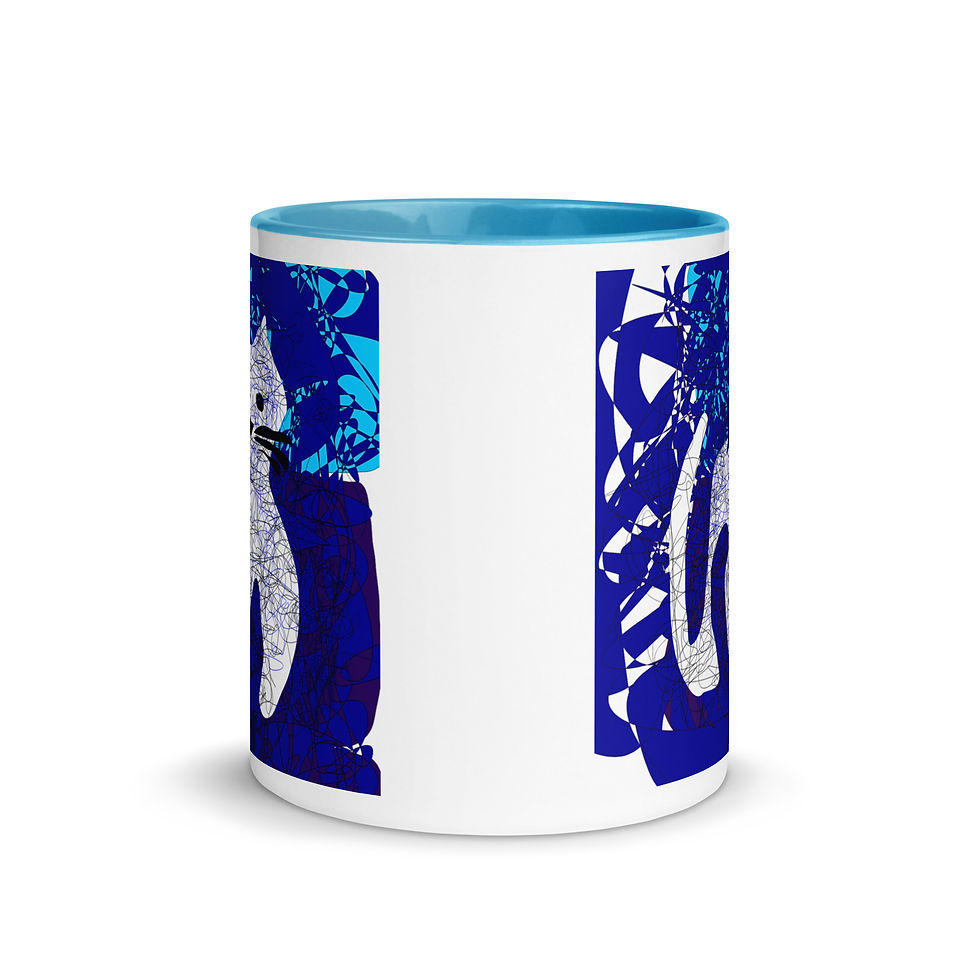 Thumbnail: My son ex-friend's cat in the window - Mug with Color Inside