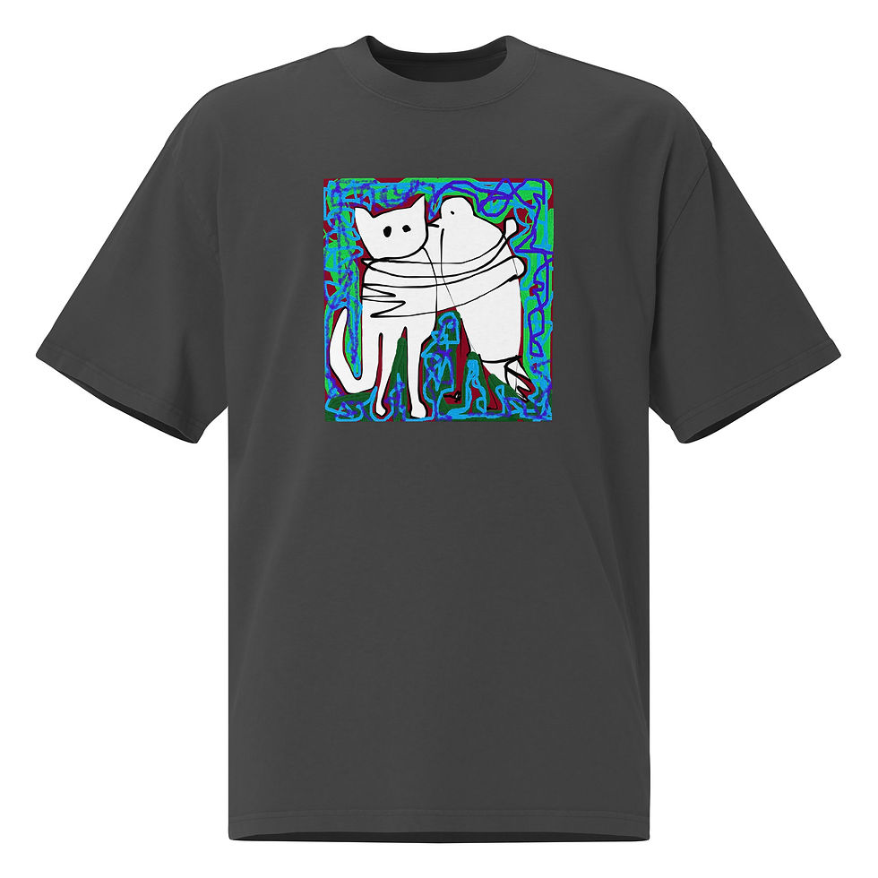 Friendship - Oversized faded t-shirt