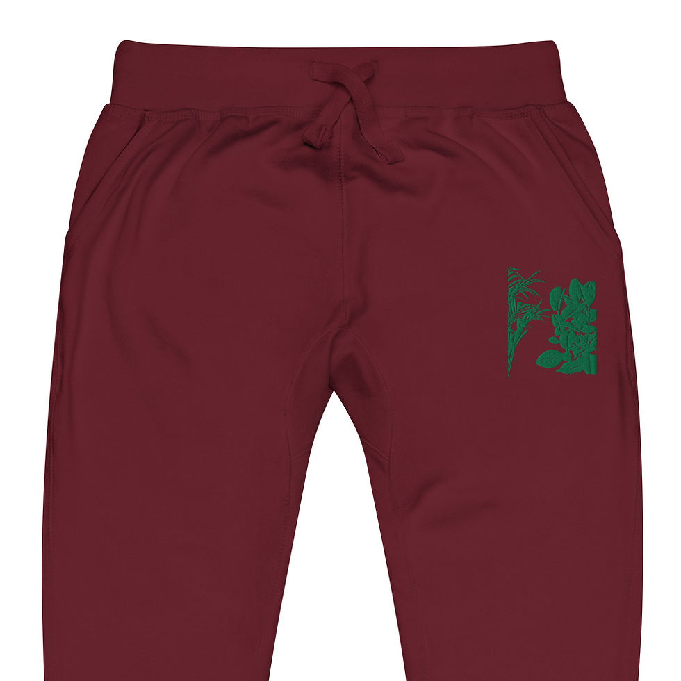 Thumbnail: Background Kelly Green - Embroidery Unisex fleece sweatpants