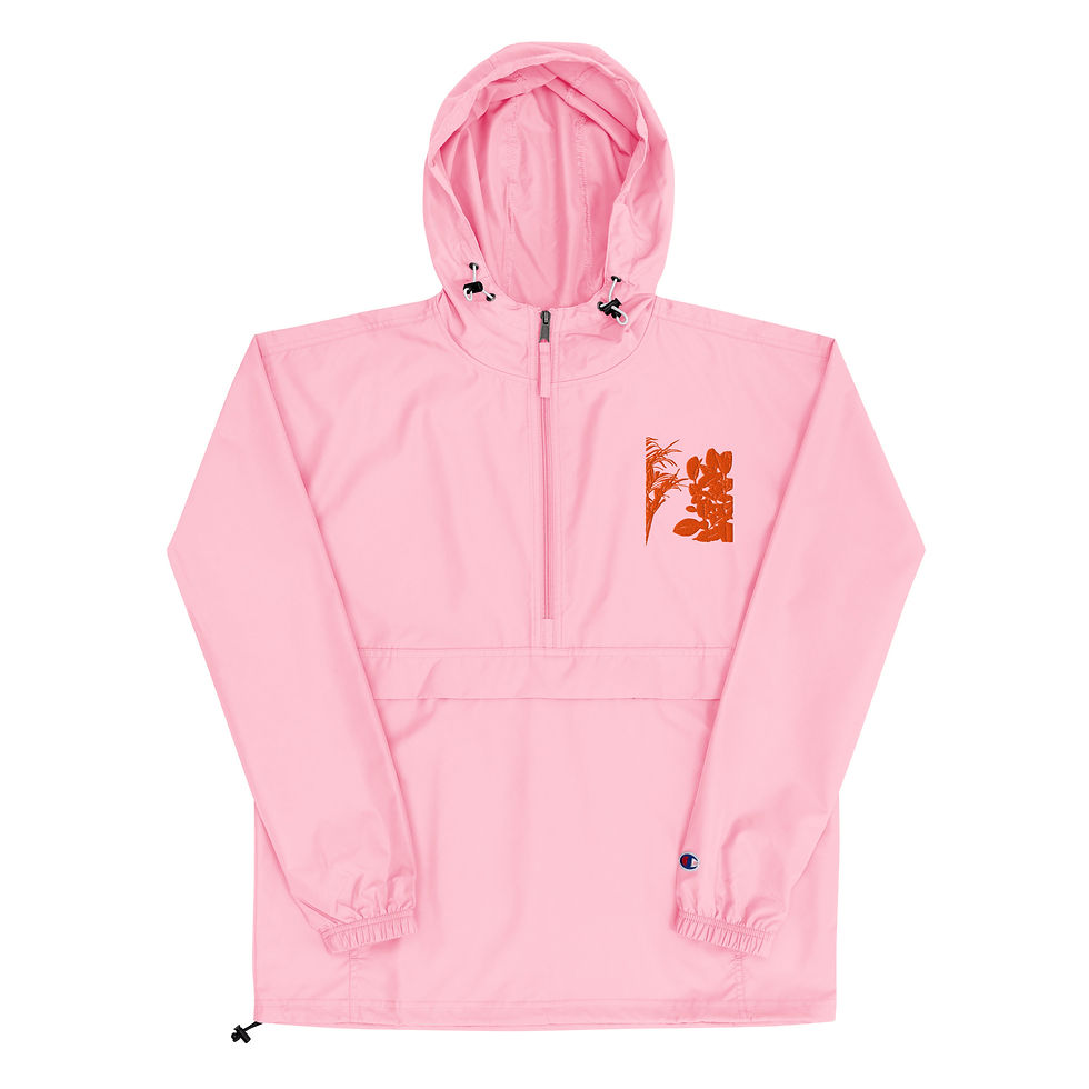 Thumbnail: Background Orange - Embroidery Champion Packable Jacket