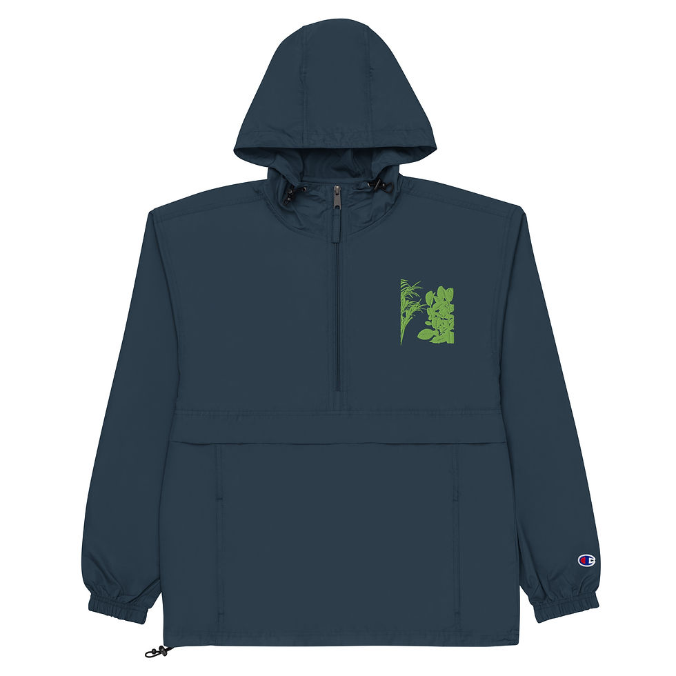 Thumbnail: Background Kiwi Green - Embroidery Champion Packable Jacket