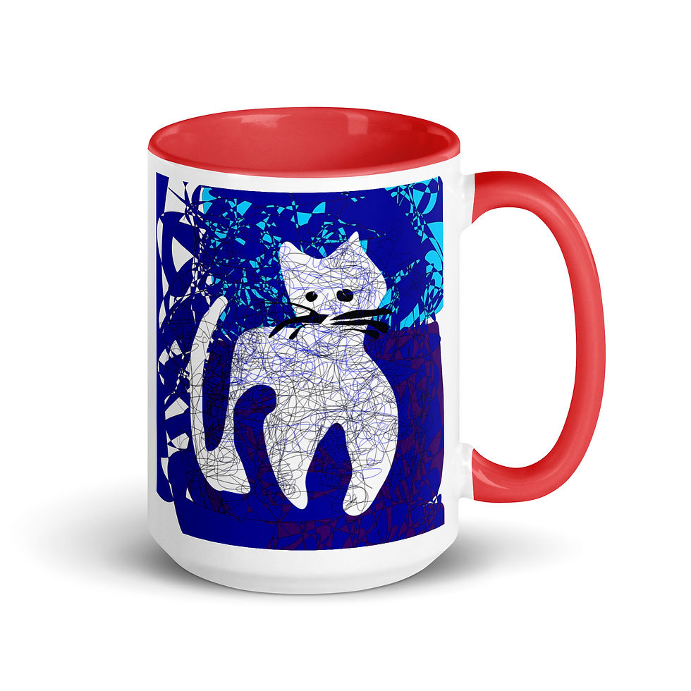 Thumbnail: My son ex-friend's cat in the window - Mug with Color Inside