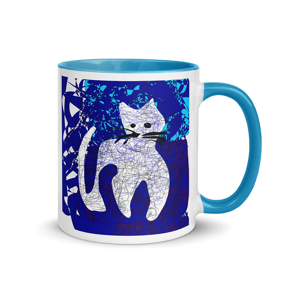 Thumbnail: My son ex-friend's cat in the window - Mug with Color Inside