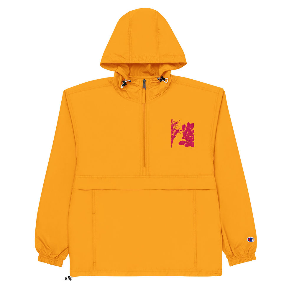 Thumbnail: Background Flamingo - Embroidery Champion Packable Jacket