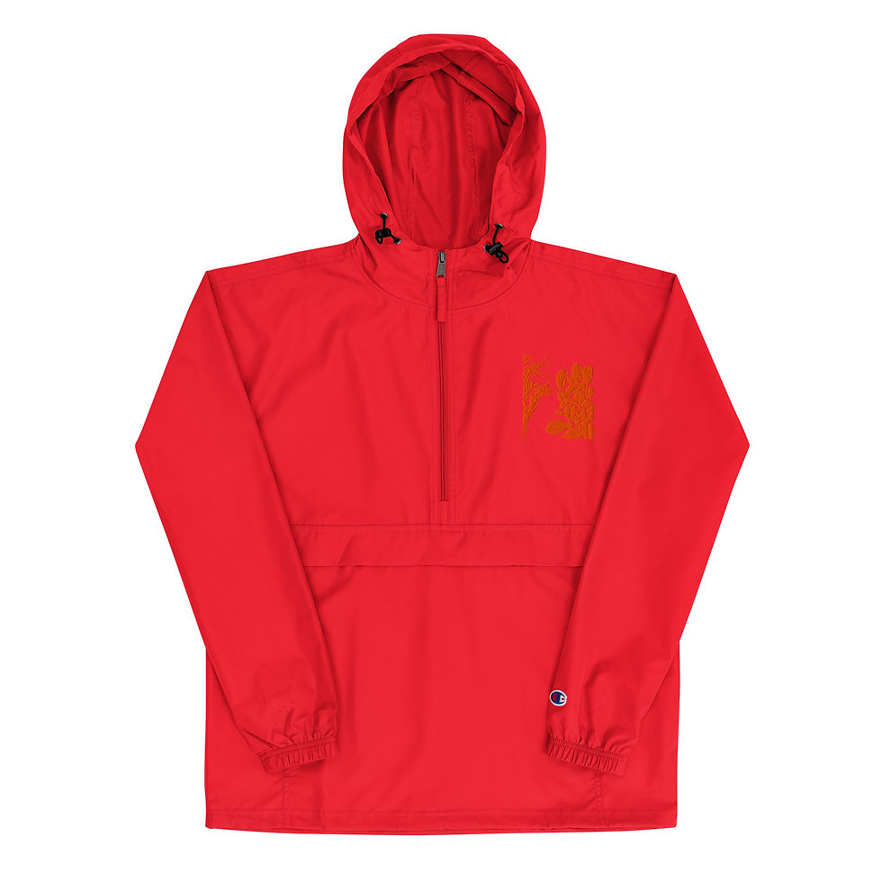 Thumbnail: Background Orange - Embroidery Champion Packable Jacket