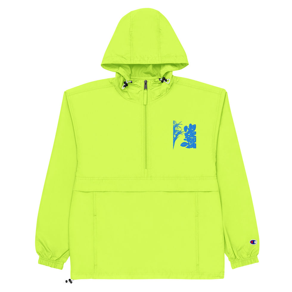 Thumbnail: Background Aqua/Teal - Embroidery Champion Packable Jacket