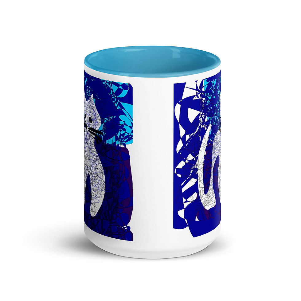 Thumbnail: My son ex-friend's cat in the window - Mug with Color Inside