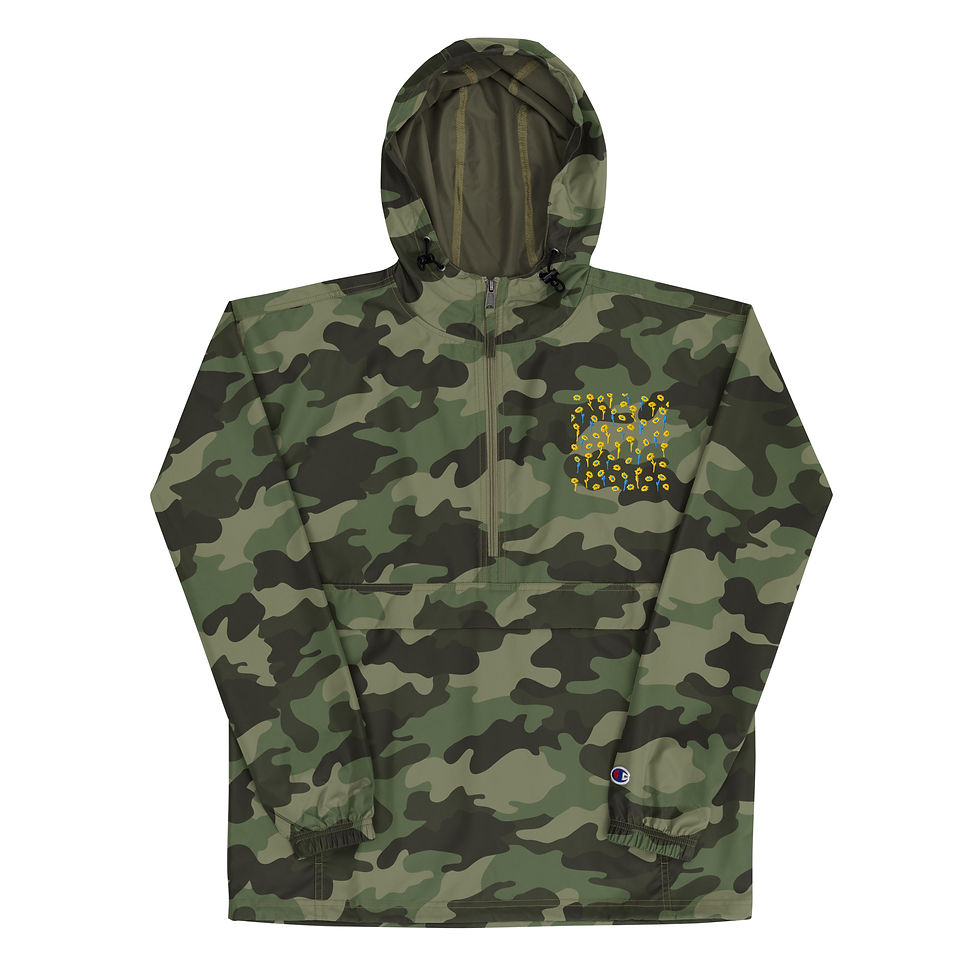 Thumbnail: Sunflowers - Embroidery Champion Packable Jacket