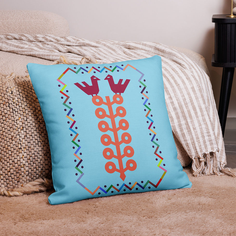 Tree of Life - Columbia Blue - Premium Pillow Case