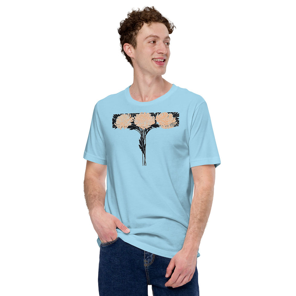 Thumbnail: Three Flowers - Unisex t-shirt