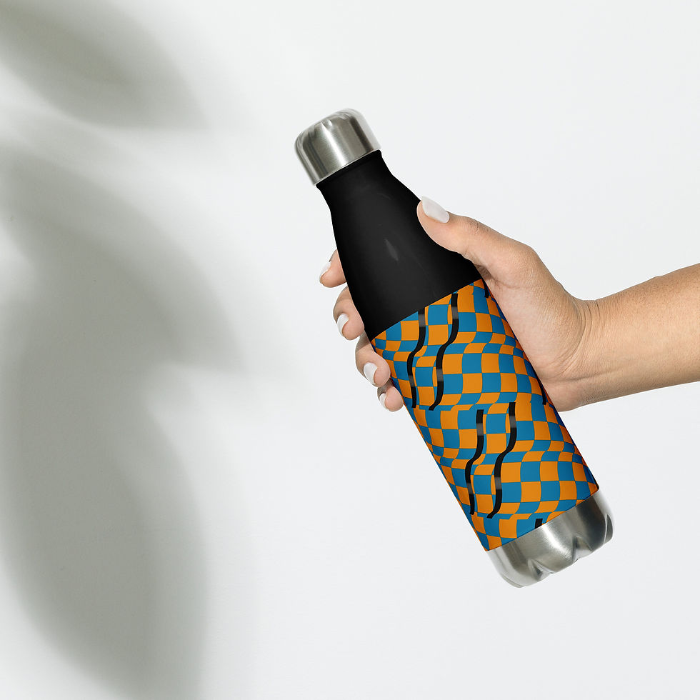 Thumbnail: Waves - Stainless steel water bottle