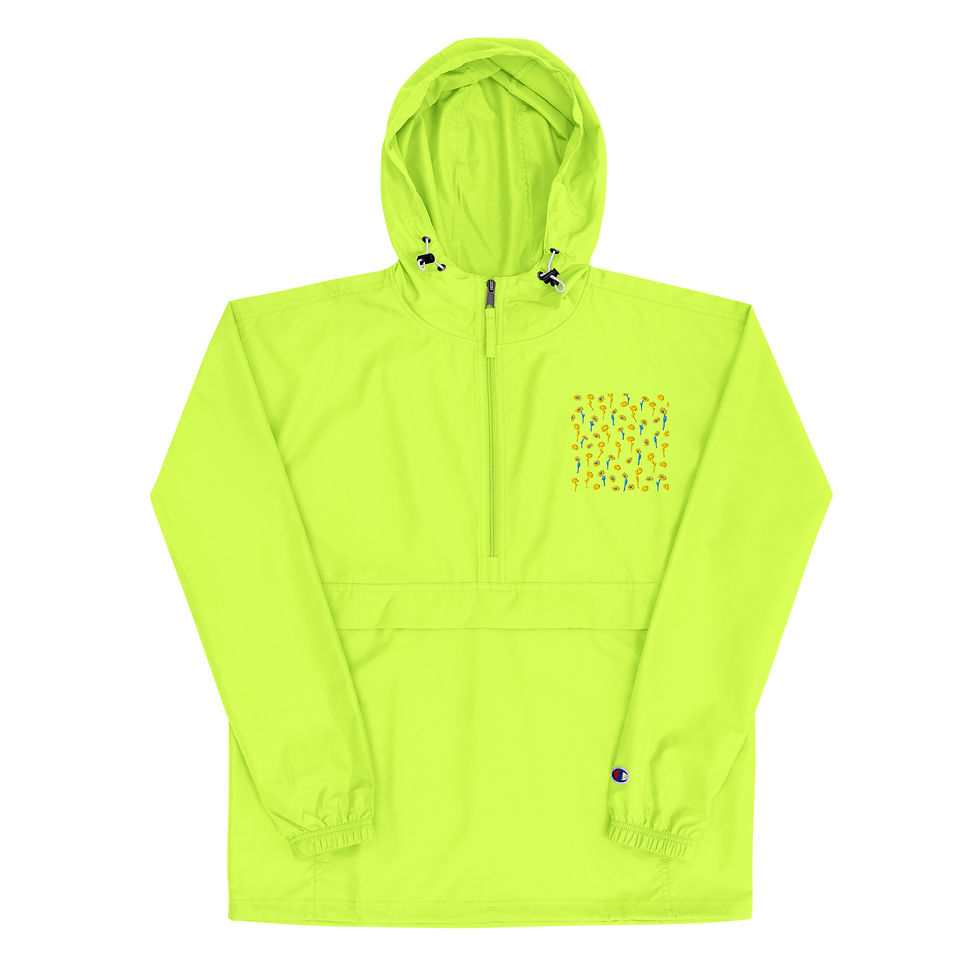 Thumbnail: Sunflowers - Embroidery Champion Packable Jacket