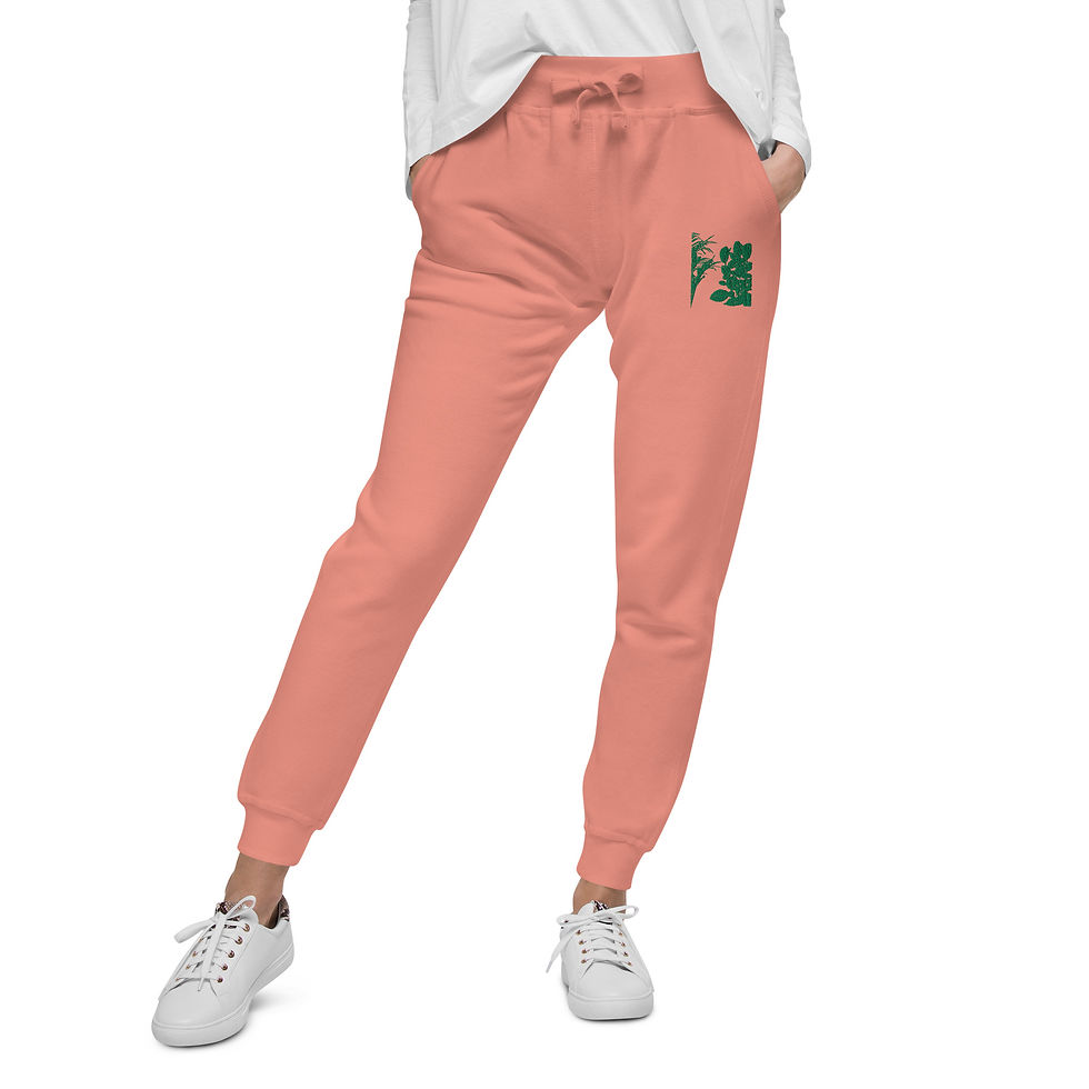 Thumbnail: Background Kelly Green - Embroidery Unisex fleece sweatpants