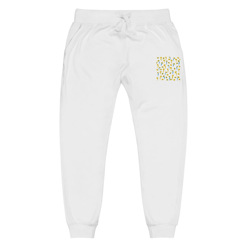 Thumbnail: Sunflowers - Embroidery unisex fleece sweatpants