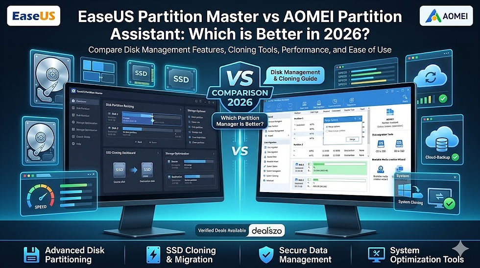 EaseUS Partition Master vs AOMEI Partition Assistant: Which is Better in 2026?