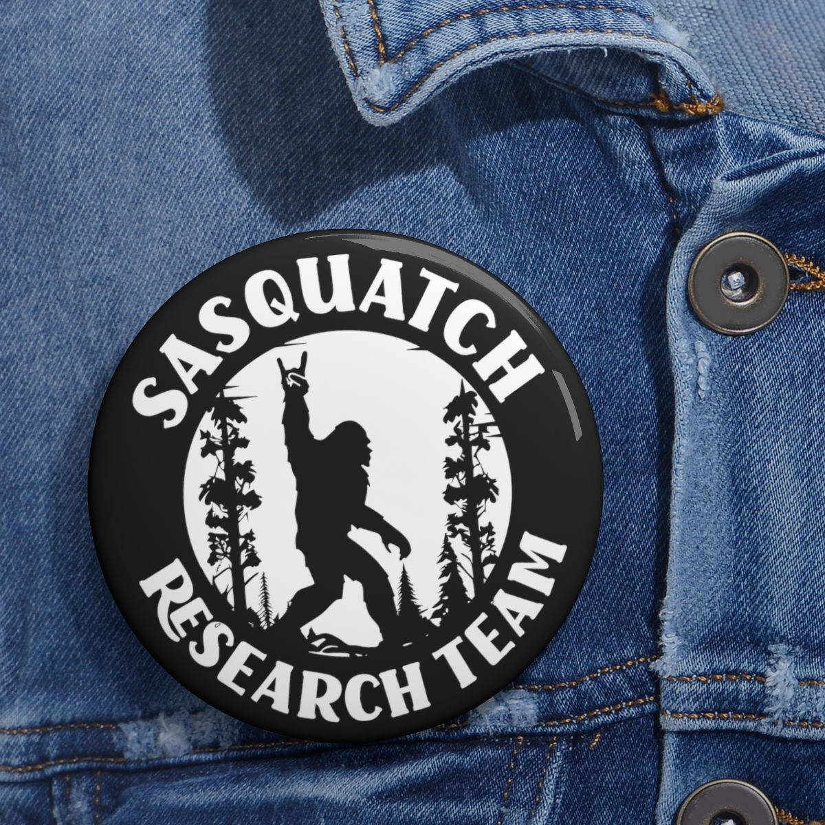 Sasquach Research Team - Custom Pin Buttons