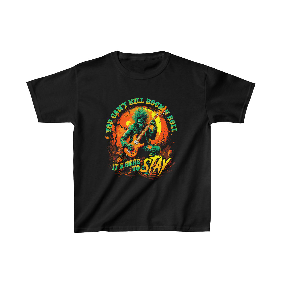 Rock 'n Roll is Here to Stay! Kid's Halloween! Halloween, Kids Heavy Cotton™ Tee