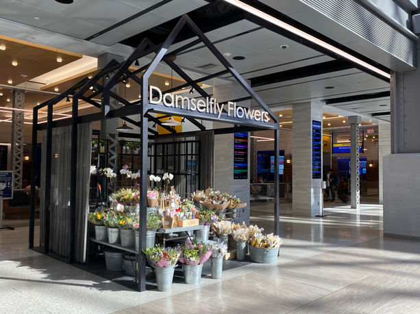 Damselfly Flowers Food Hall Storefront