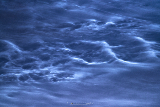 Deeper into the glowing clouds