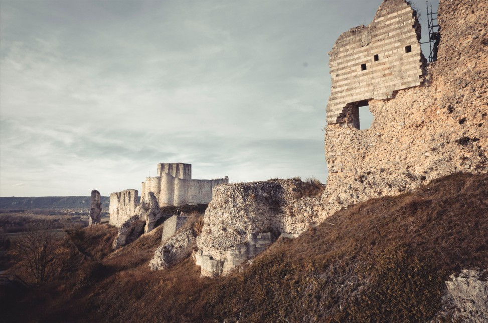 Château Gaillard dominant la vallée de la Seine aux Andelys en Normandie
