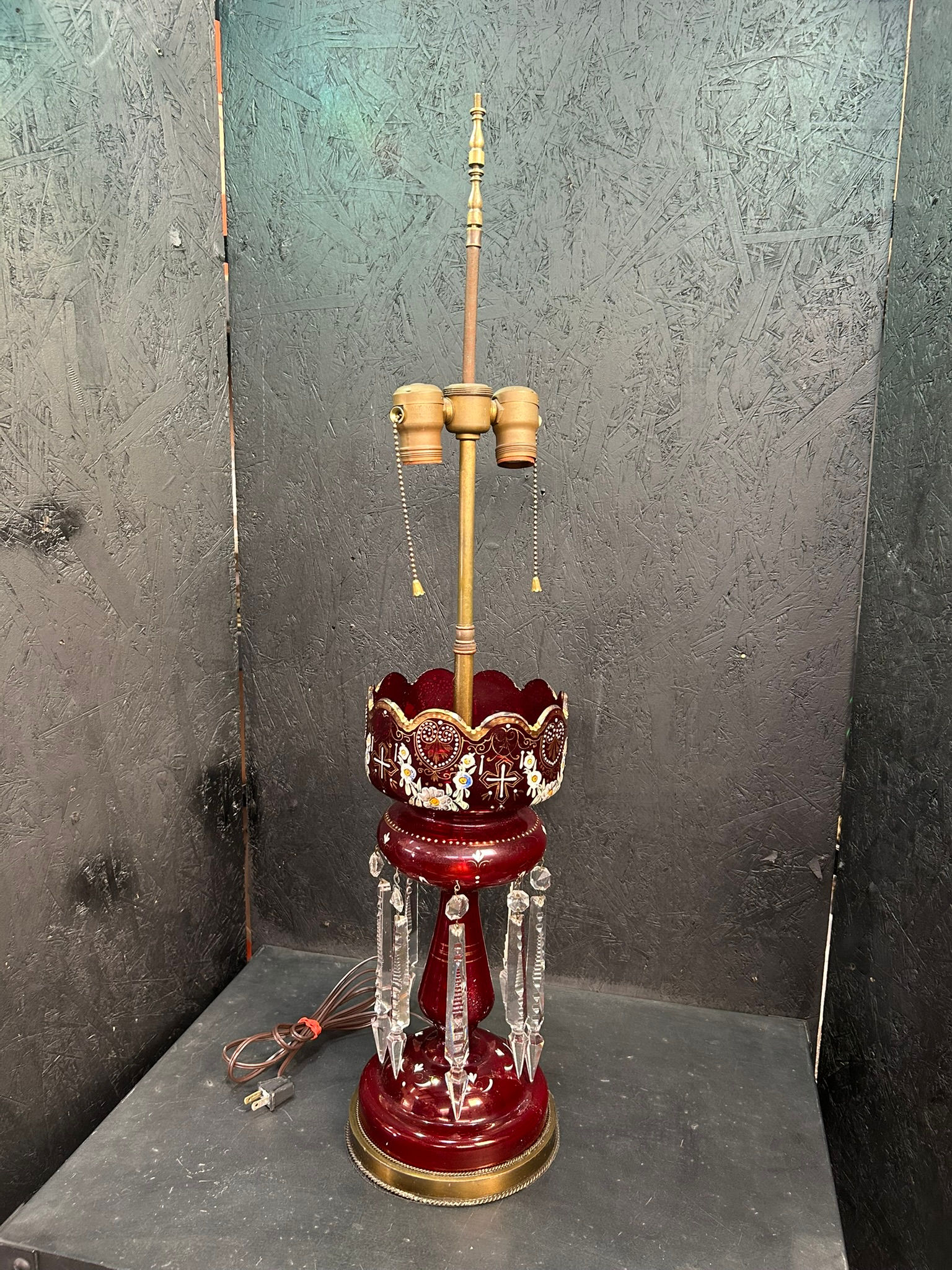 Red Carousel Table Lamp (Pair)