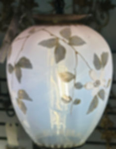 Vintage White with Floral Accent Chandelier