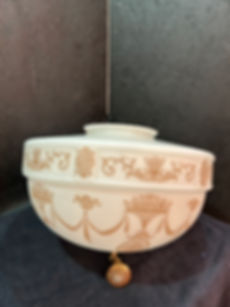 Vintage Frost with Tan Design Light Fixture Cover
