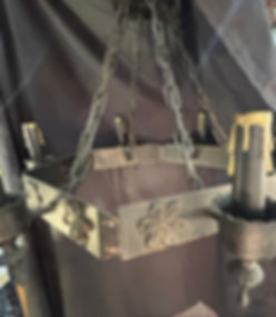 Black with Black Drip Candle 7 Light Chandelier