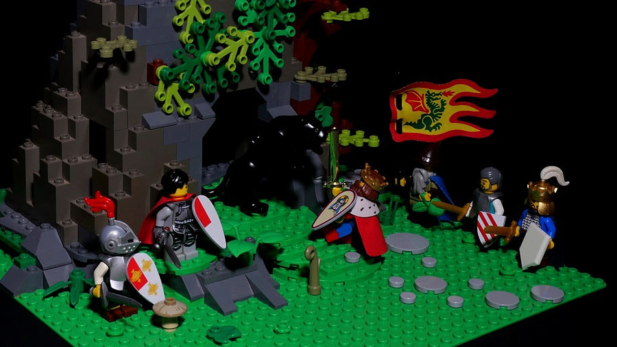 Arthur et le chat du lac de Lausanne en Lego. Arthur and the cat of lake Lausanne in Lego.