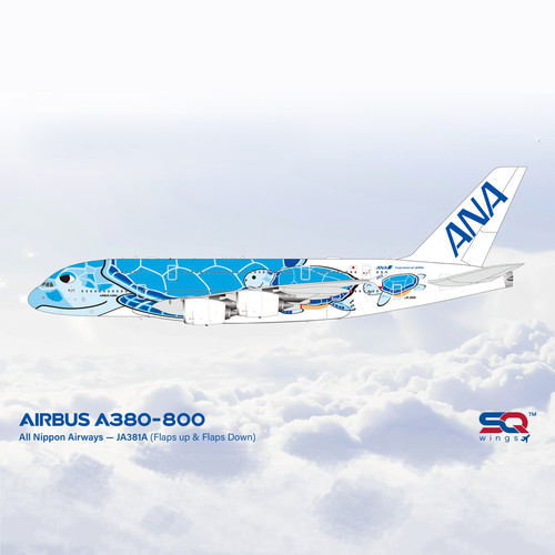 ANA Airbus A380-800 “FLYING HONU” Lani | Flight Deck Models