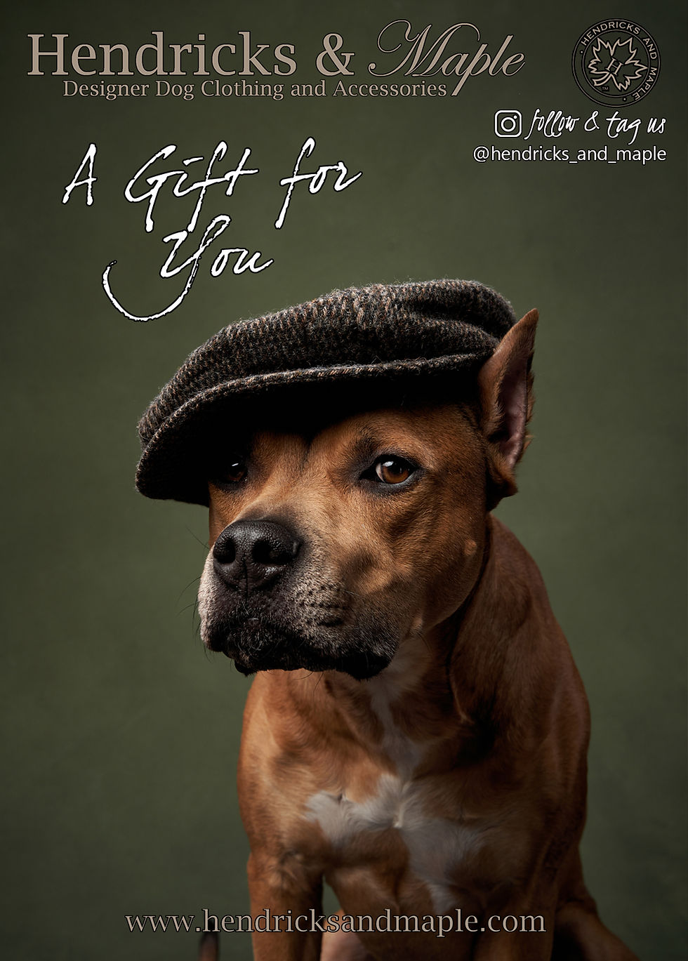 Thumbnail: A gift for you English Staffordshire Terrier gift postcard by Hendricks and Maple