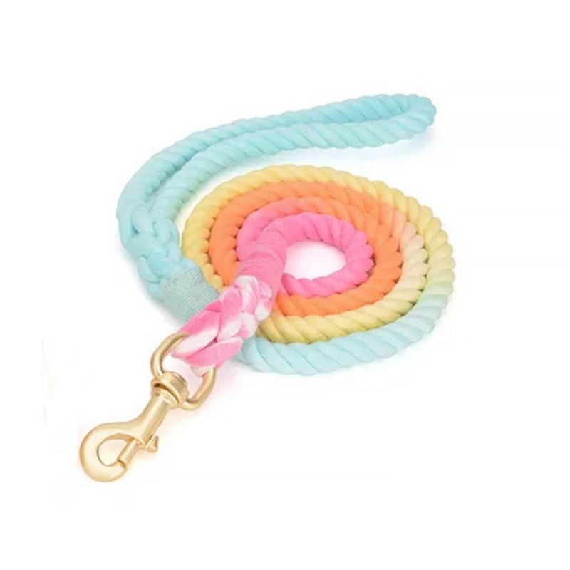Thumbnail: oft cotton rope dog lead rainbow ombre by Hendricks and Maple