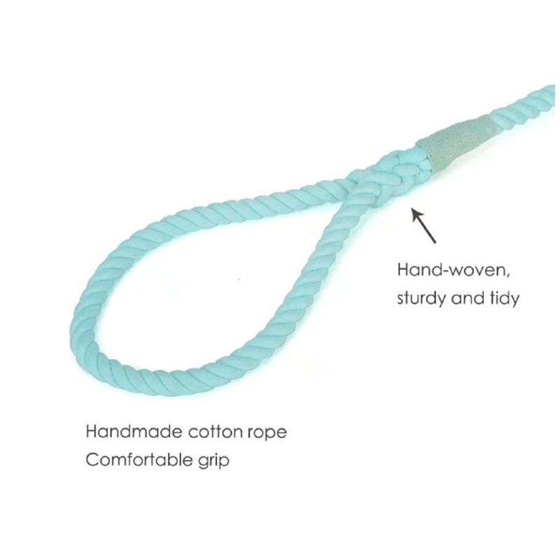 Thumbnail: Handle detail soft cotton rope dog lead by Hendricks and Maple