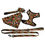 Thumbnail: Five piece Mexican themed adjustable dog harness set by Hendricks and Maple