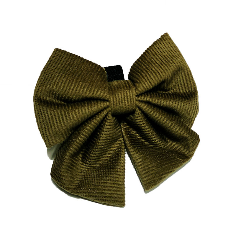 Thumbnail: Olive green corduroy sailor bow by Hendricks and Maple